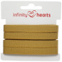 Infinity Hearts Sildebens Bånd Bomuld 10mm 11 Sennep - 5m