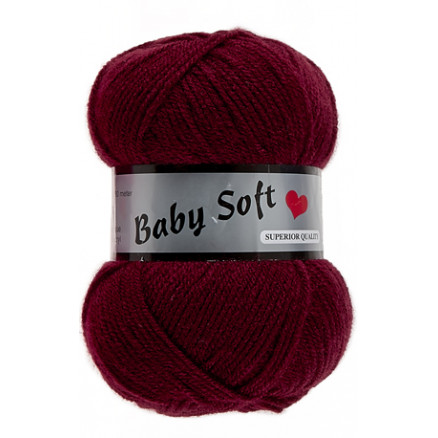 Lammy Baby Soft Garn 042 Bordeaux Rød thumbnail