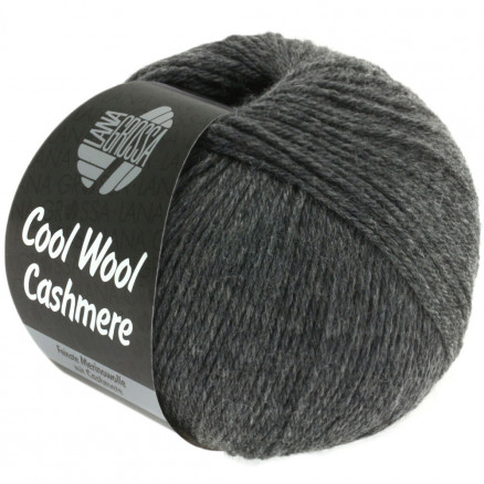 Lana Grossa Cool Wool Cashmere Garn 14 Antracitgrå thumbnail
