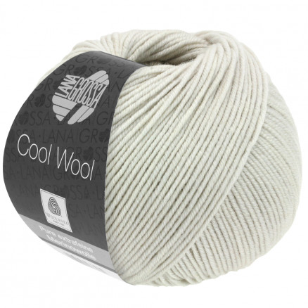 Lana Grossa Cool Wool Garn 2076 Lys grå thumbnail