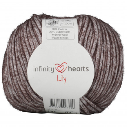 Infinity Hearts Lily Garn 27 Mørkebrun thumbnail