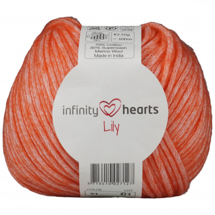 Infinity Hearts Lily Garn 31 Orange thumbnail