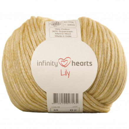 Infinity Hearts Lily Garn 35 Pastel Gul thumbnail