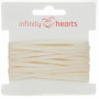 Infinity Hearts Satinbånd Dobbeltsidet 3mm 810 Natur - 5m