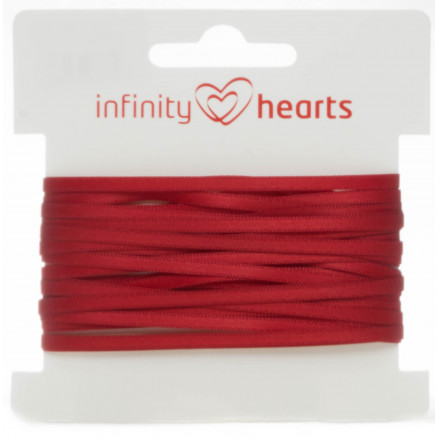 Infinity Hearts Satinbånd Dobbeltsidet 3mm 260 Vin - 5m thumbnail