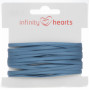 Infinity Hearts Satinbånd Dobbeltsidet 3mm 338 Blå - 5m