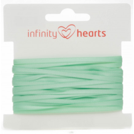 Infinity Hearts Satinbånd Dobbeltsidet 3mm 530 Mint - 5m thumbnail