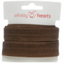 Infinity Hearts Foldeelastik 20mm 850 Brun - 5m