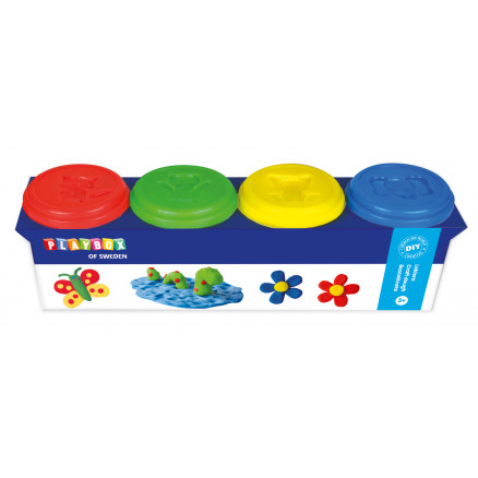 Playbox Modellervoks 4 farver 140g - 4 stk thumbnail