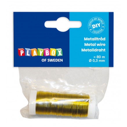 Playbox Metaltråd/Metalwire Guld 0,3mm 80m thumbnail