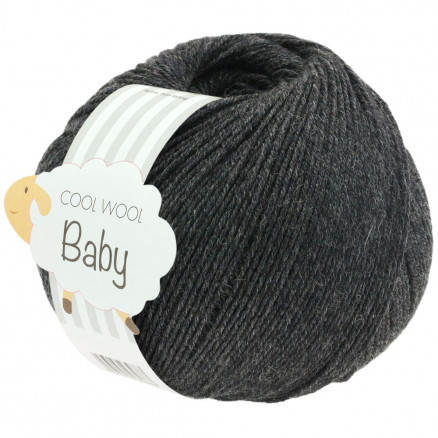 Lana Grossa Cool Wool Baby Garn 205 Antracitgrå thumbnail
