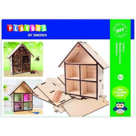 #2 - Playbox Lav selv/DIY Sæt Insekthus/insekthotel/Træhus