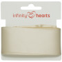Infinity Hearts Satinbånd Dobbeltsidet 38mm 810 Natur - 5m
