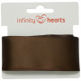 Infinity Hearts Satinbånd Dobbeltsidet 38mm 850 Brun - 5m