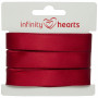 Infinity Hearts Satinbånd Dobbeltsidet 15mm 260 Vin - 5m