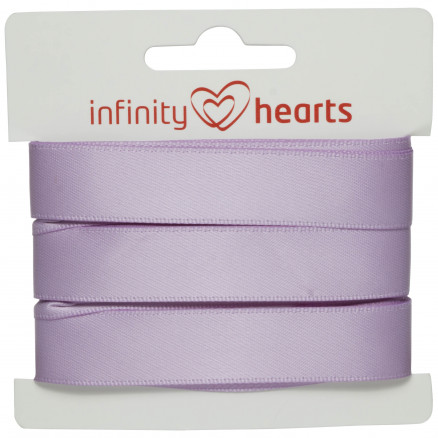Infinity Hearts Satinbånd Dobbeltsidet 15mm 430 Lilla - 5m thumbnail