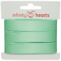 Infinity Hearts Satinbånd Dobbeltsidet 15mm 530 Mint - 5m