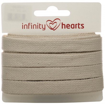Infinity Hearts Anoraksnor Bomuld flad 10mm 200 natur - 5m thumbnail