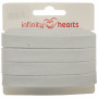 Infinity Hearts Anoraksnor Bomuld flad 10mm 100 Hvid - 5m