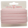 Infinity Hearts Anoraksnor Bomuld flad 10mm 500 Lys rød - 5m