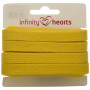 Infinity Hearts Anoraksnor Bomuld flad 10mm 340 Gul - 5m