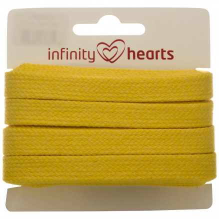 Infinity Hearts Anoraksnor Bomuld flad 10mm 340 Gul - 5m thumbnail