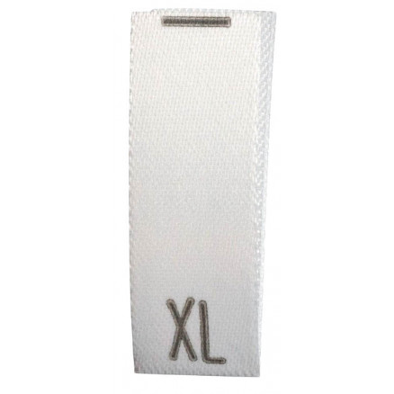 Størrelsesmærke XL Hvid - 1 stk thumbnail