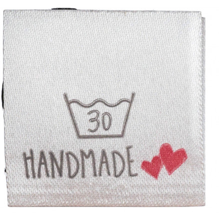 Label Vask 30 Grader Handmade Hvid - 1 stk thumbnail