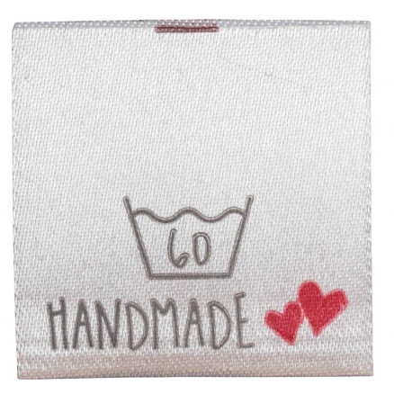 Label Vask 60 Grader Handmade Hvid - 1 stk thumbnail