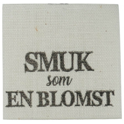 Label "Smuk som en Blomst" Hvid - 1 stk thumbnail