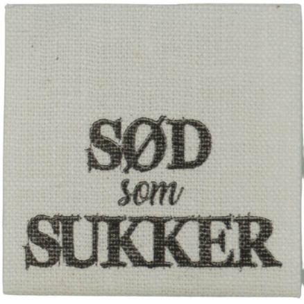 Label "Sød som Sukker" Hvid - 1 stk thumbnail