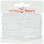 Infinity Hearts Anoraksnor Bomuld rund 3mm 100 Hvid - 5m