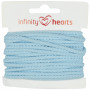Infinity Hearts Anoraksnor Bomuld rund 3mm 600 Lys blå - 5m