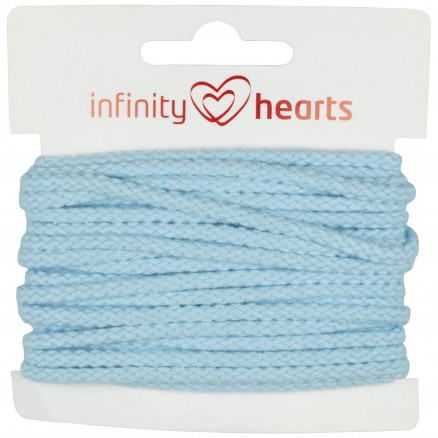 Infinity Hearts Anoraksnor Bomuld rund 3mm 600 Lys blå - 5m thumbnail