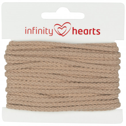 Infinity Hearts Anoraksnor Bomuld rund 3mm 820 Beige - 5m thumbnail
