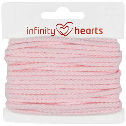 Infinity Hearts Anoraksnor Bomuld rund 3mm 500 Lys rød - 5m thumbnail
