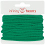 Infinity Hearts Anoraksnor Bomuld rund 3mm 720 Lys Grøn - 5m