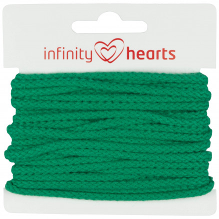 Infinity Hearts Anoraksnor Bomuld rund 3mm 720 Lys Grøn - 5m thumbnail