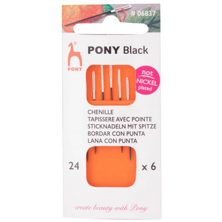 Pony Black Stramaj med Spids Str. 24 - 6 stk
