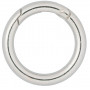 Infinity Hearts O-ring/Endeløs ring med Åbning Messing Sølv Ø30mm - 5 stk