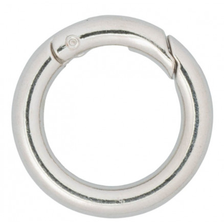Infinity Hearts O-ring/Endeløs ring med Åbning Messing Sølv Ø25mm - 5 thumbnail