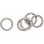 Infinity Hearts O-ring/Endeløs ring med Åbning Messing Sølv Ø35mm - 5 stk