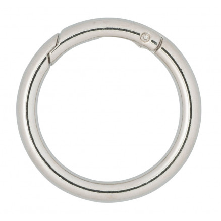 Infinity Hearts O-ring/Endeløs ring med Åbning Messing Sølv Ø40mm - 5 thumbnail