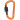 Infinity Hearts Brandmandshage/Karabinhage med Lås Messing Orange 80mm - 5 stk