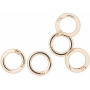 Infinity Hearts O-ring/Endeløs ring med Åbning Messing Lys Guld Ø23,5mm - 5 stk