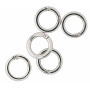 Infinity Hearts O-ring/Endeløs ring med Åbning Messing Sølv Ø23,5mm - 5 stk