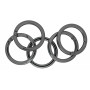 Infinity Hearts O-ring/Endeløs ring med Åbning Messing Gunmetal Ø37,6mm - 5 stk