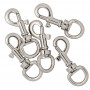 Infinity Hearts Karabinhage med D-ring Messing Sølv 45mm - 5 stk