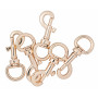 Infinity Hearts Karabinhage med D-ring Messing Lys Guld 45mm - 5 stk