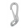 Infinity Hearts Karabinhage med D-ring Messing Sølv 50mm - 1 stk
